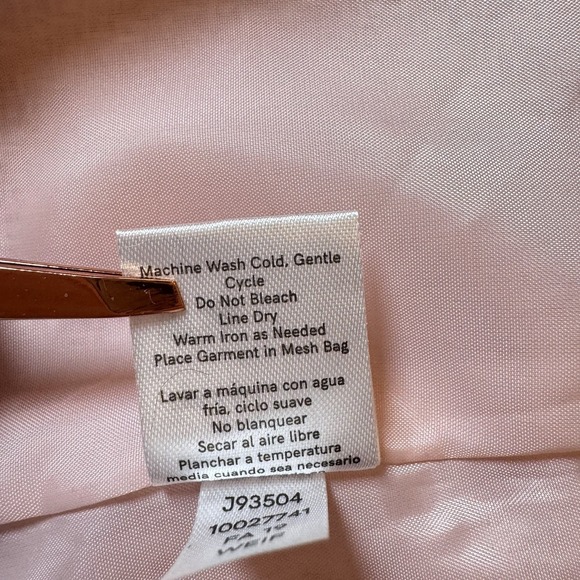 Venus Women's Tweed Fringe Coat‎ Jacket Pale Pink Size 4 Open Front Lined Blazer - Picture 11 of 15